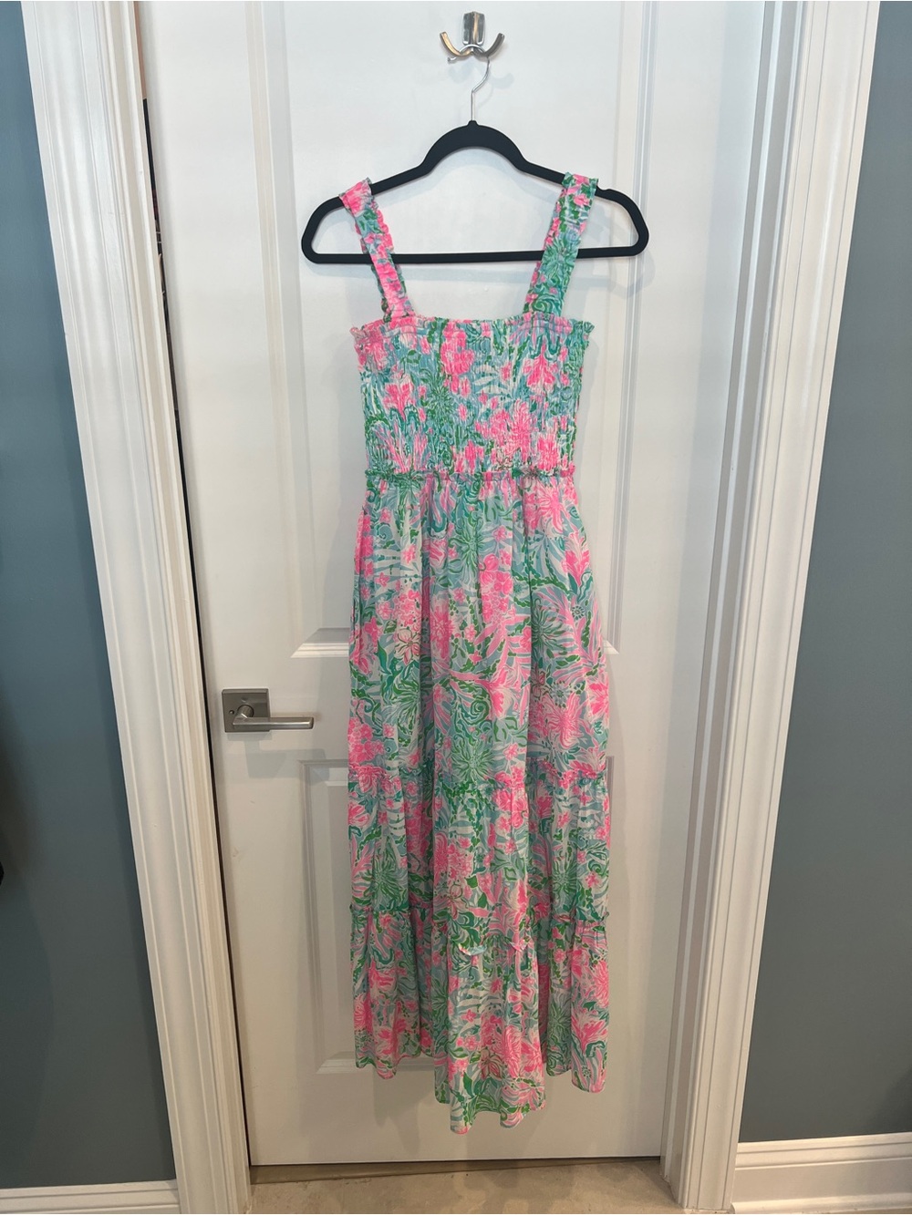 Smocked Floral Maxi dress. Worn once